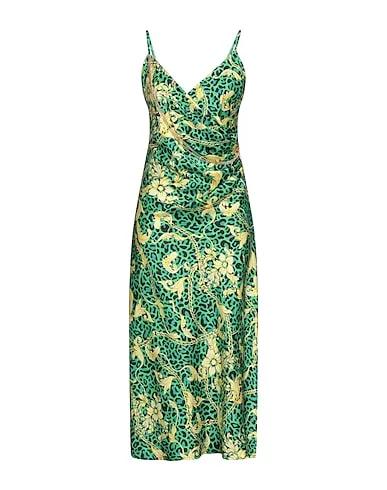Green Cotton twill Long dress