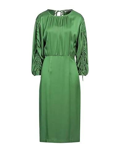 Green Cotton twill Midi dress