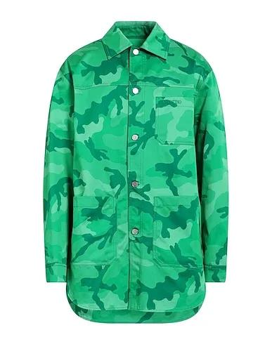 Green Cotton twill Patterned shirt