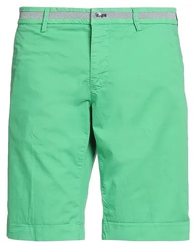 Green Cotton twill Shorts & Bermuda