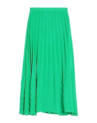 Green Crêpe Maxi Skirts
