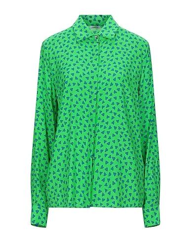 Green Crêpe Patterned shirts & blouses