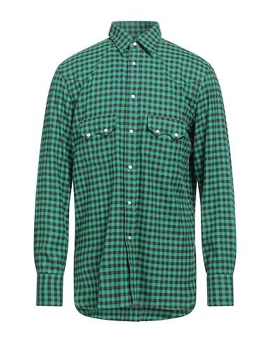 Green Flannel Checked shirt