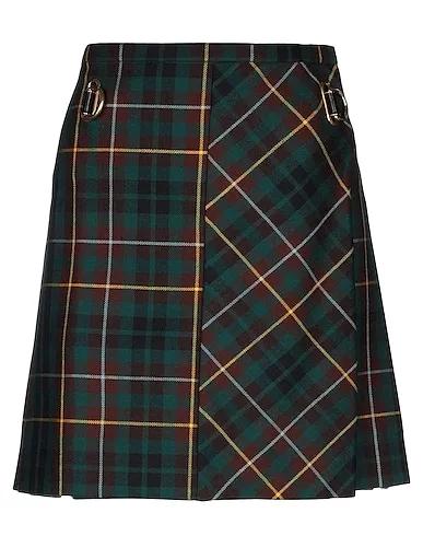 Green Flannel Midi skirt