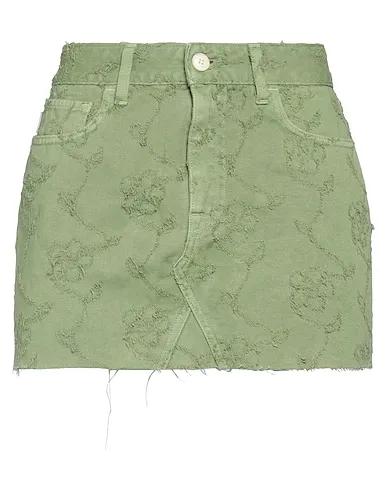 Green Gabardine Mini skirt