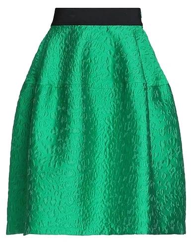 Green Jacquard Midi skirt