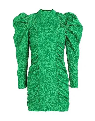 Green Jacquard Short dress