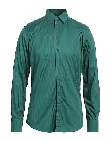 Green Jacquard Solid color shirt