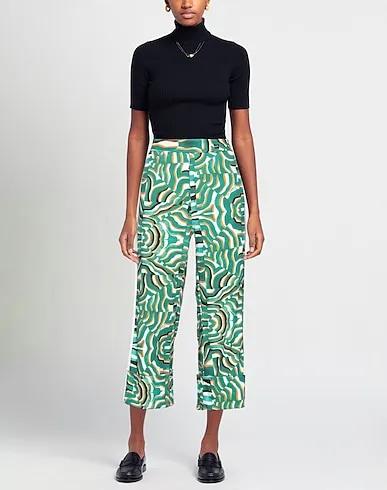 Green Jersey Cropped pants & culottes