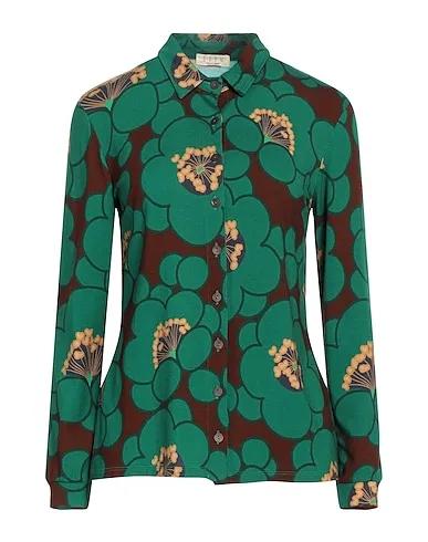 Green Jersey Floral shirts & blouses