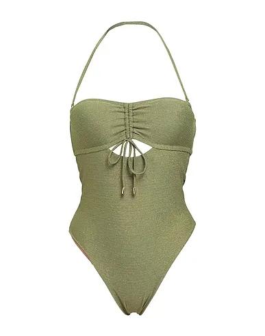 Green Jersey One-piece swimsuits