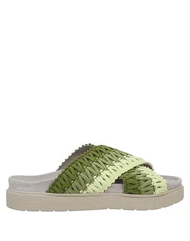 Green Knitted Sandals