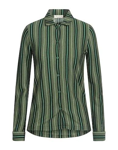 Green Knitted Striped shirt