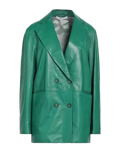 Green Leather Blazer