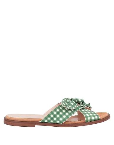 Green Plain weave Sandals