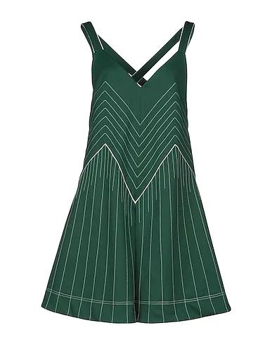 Green Plain weave Short dress