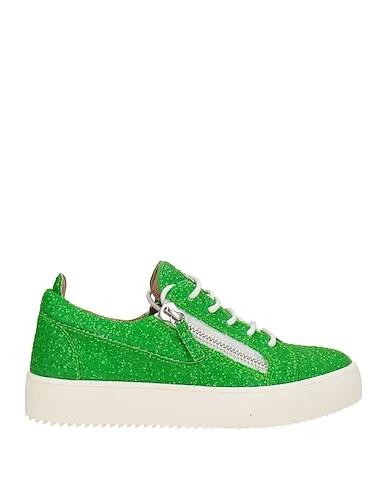 Green Plain weave Sneakers