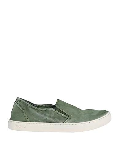 Green Plain weave Sneakers