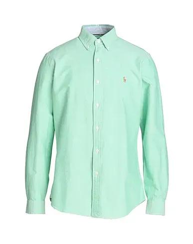 Green Plain weave Solid color shirt CUSTOM FIT OXFORD SHIRT
