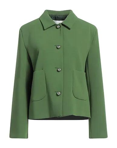 Green Plain weave Solid color shirts & blouses