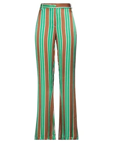 Green Satin Casual pants
