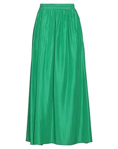 Green Satin Maxi Skirts