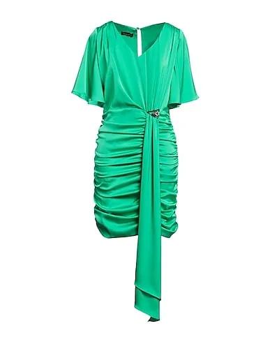 Green Satin Midi dress