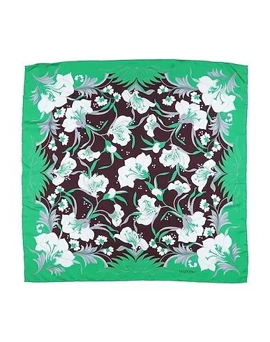 Green Satin Scarves and foulards