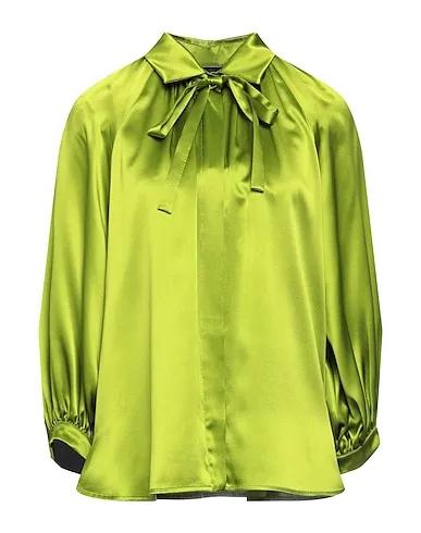 Green Satin Silk shirts & blouses