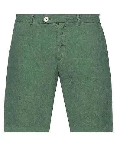 Green Silk shantung Shorts & Bermuda