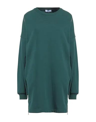 Green Sweatshirt Short dress