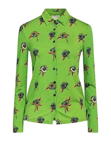 Green Synthetic fabric Floral shirts & blouses