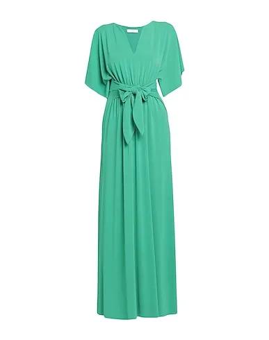 Green Synthetic fabric Long dress