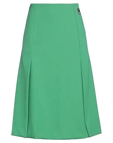 Green Synthetic fabric Midi skirt