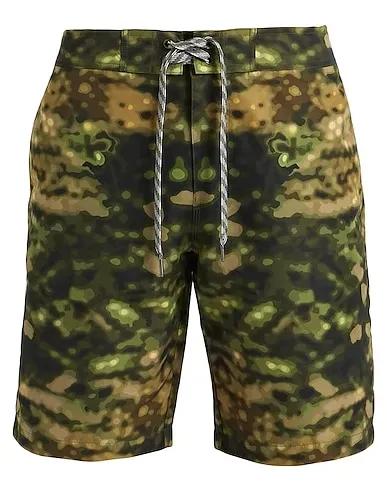 Green Techno fabric Shorts & Bermuda