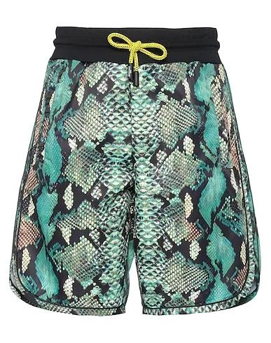 Green Techno fabric Shorts & Bermuda