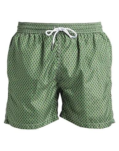 Green Techno fabric Swim shorts