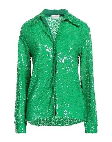 Green Tulle Solid color shirts & blouses