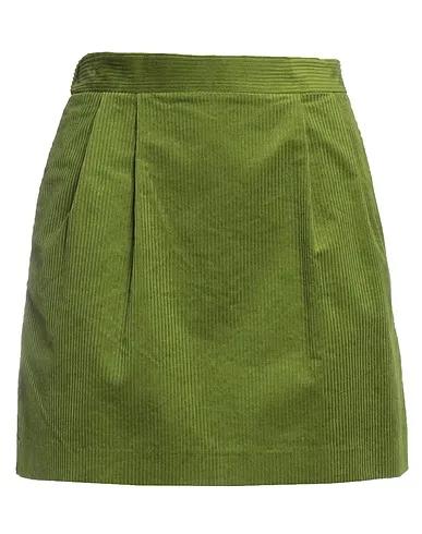 Green Velvet Mini skirt