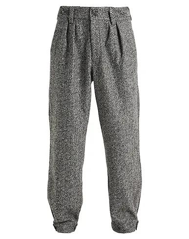 Grey Boiled wool Casual pants