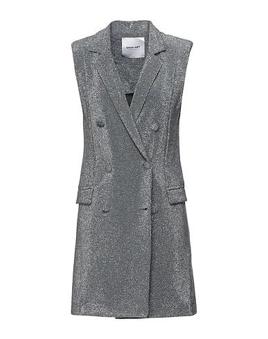 Grey Boiled wool Double breasted pea coat