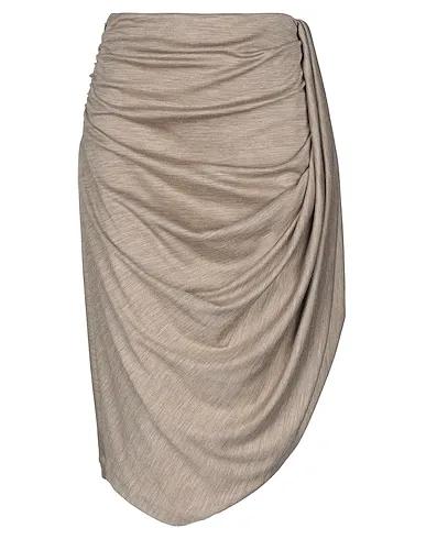 Grey Cool wool Midi skirt