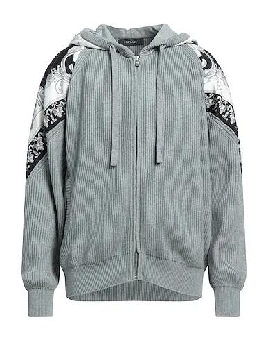 Grey Cotton twill Cardigan