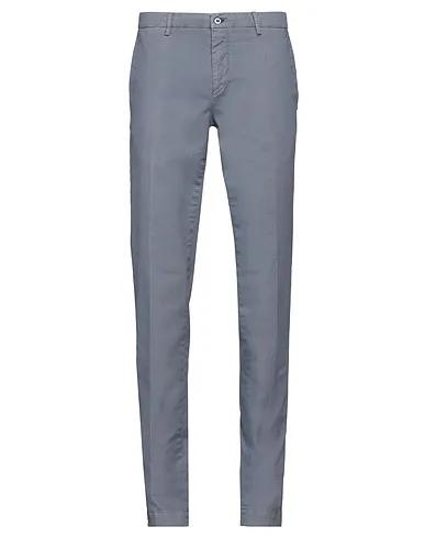 Grey Cotton twill Casual pants
