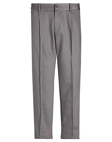 Grey Cotton twill Casual pants WOVEN COTTON SWEATPANTS
