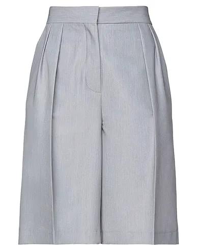 Grey Cotton twill Shorts & Bermuda