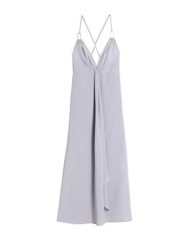 Grey Crêpe Long dress