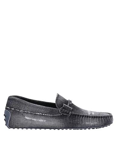 Grey Denim Loafers