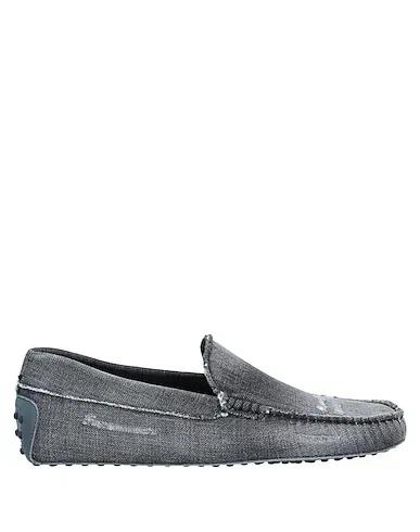 Grey Denim Loafers