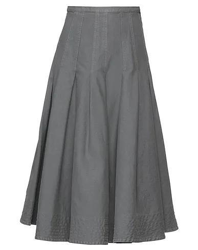 Grey Gabardine Midi skirt